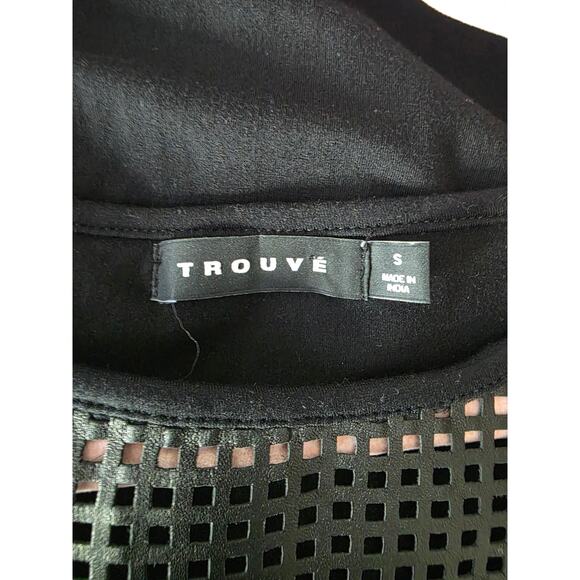 NORDSTROM TROUVE 100% Leather - Perforated Blouse - Picture 3 of 4